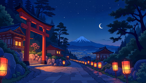 Japan street at night